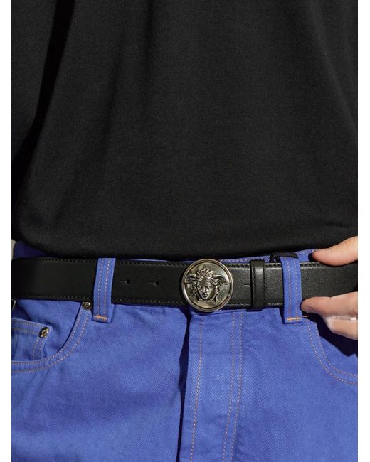Versace White Leather Belt 3.5 Cm
