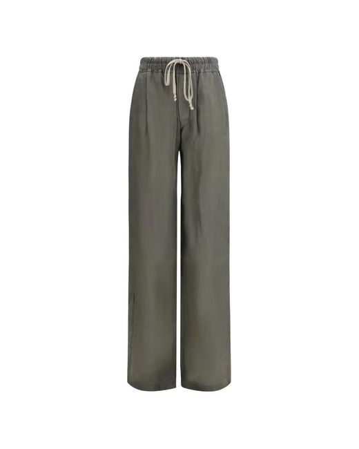 Rick Owens Gray Drawstring Trousers