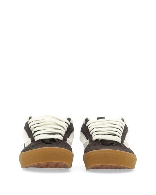 Vans White Knu Skool Suede Sneakers for men
