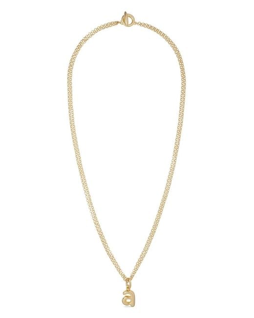 Roxanne Assoulin White The Puffy Initial Necklace