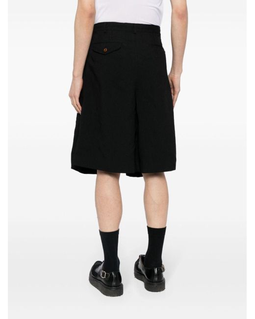 Comme des Garçons Black Double Waistband Shorts for men