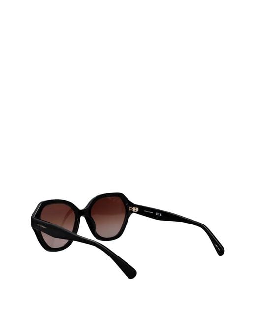 Longchamp Black Geometric-Frame Sunglasses