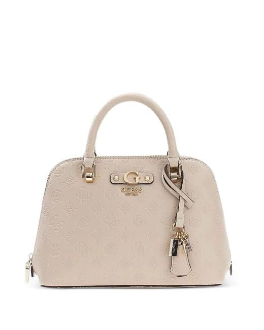 Guess Natural Dita Embossed-Logo Tote Bag