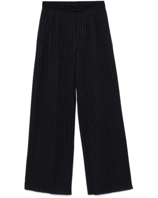 Max Mara Blue Pinstriped Trousers