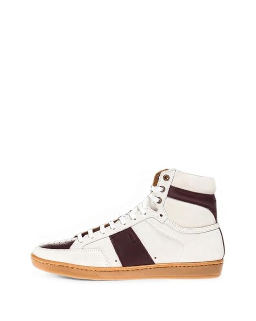 Saint Laurent White Sl/10 High-Top Sneakers for men