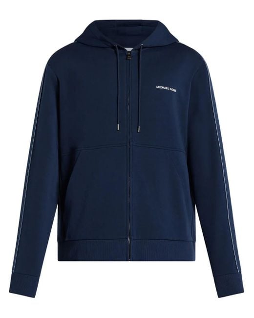 Michael Kors Blue Logo-Print Hoodie for men