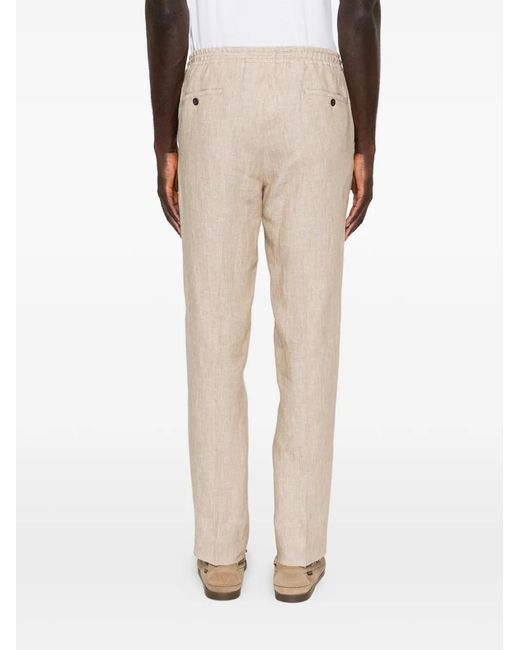 Corneliani Natural Drawstring Trousers for men