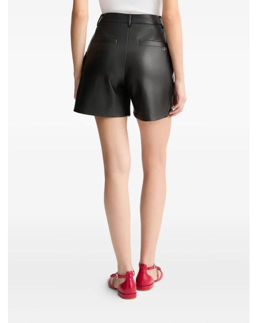 Liu Jo Black Coated Cargo Shorts