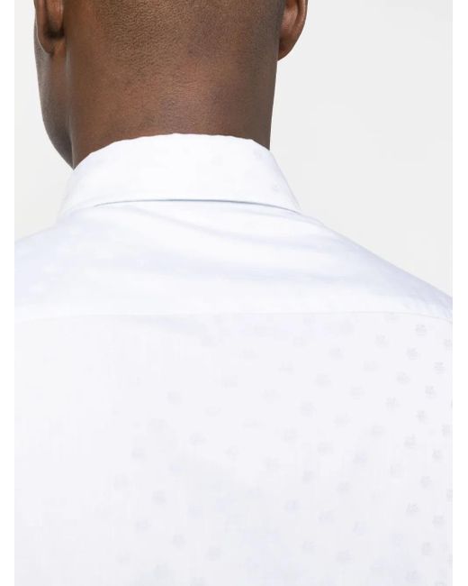 Etro Overhemd Met Jacquard in het White voor heren