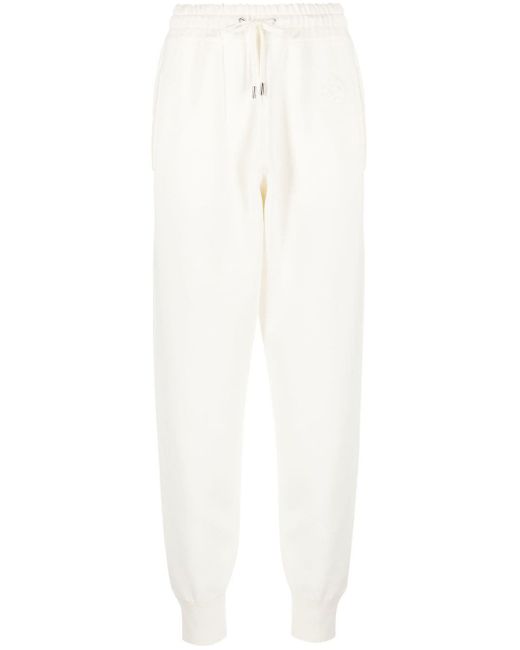 Sandro Cotton Tapered-leg Track Pants in Natural | Lyst Canada
