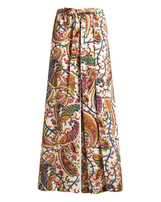 Etro White Ivory Palazzo Trousers