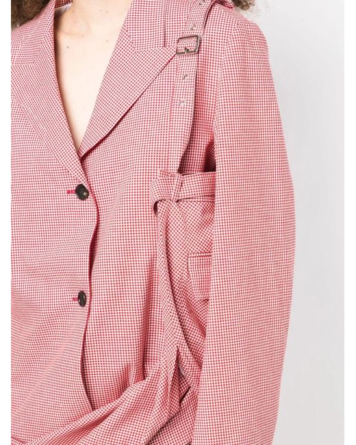 Pushbutton Geruite Jurk in het Pink