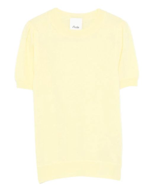 Allude Yellow Short-Sleeve T-Shirt