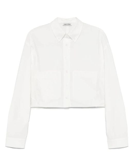Low Classic Cropped Top in het White