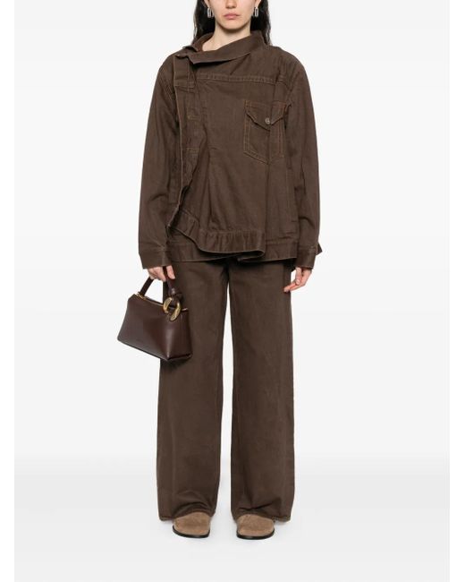 Sacai Brown Cotton Jacket