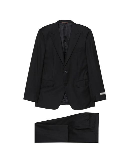 Canali Black Single-Breasted Suit for men