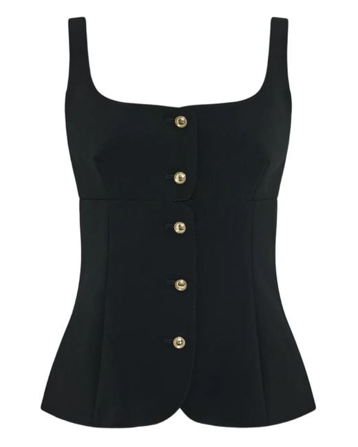 Top Con Bottoni di Rosetta Getty in Black