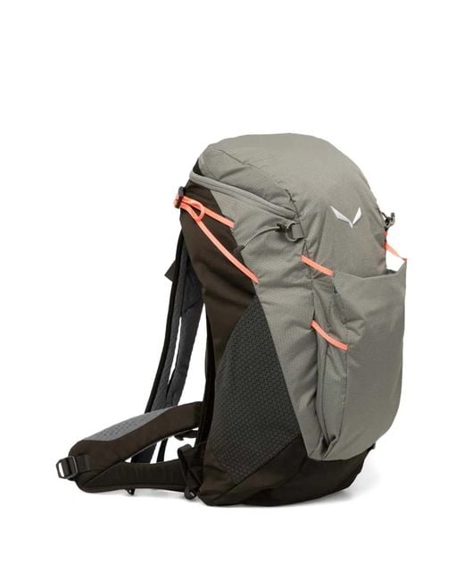 Salewa Gray Zip Webbing Backpack