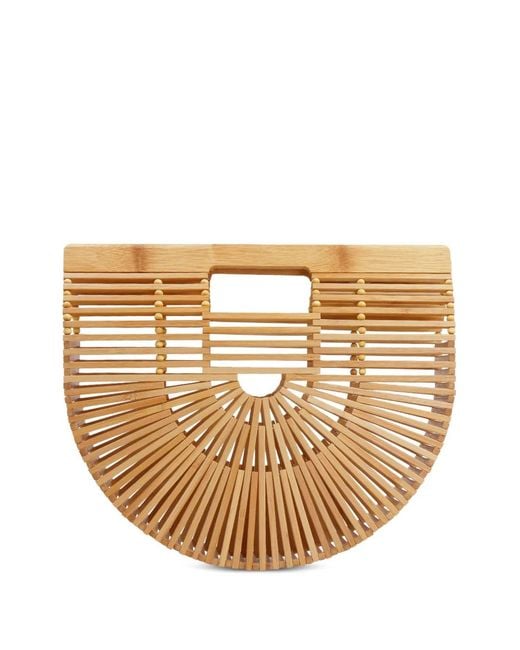 Cult Gaia Natural Mini Ark Bamboo Tote Bag