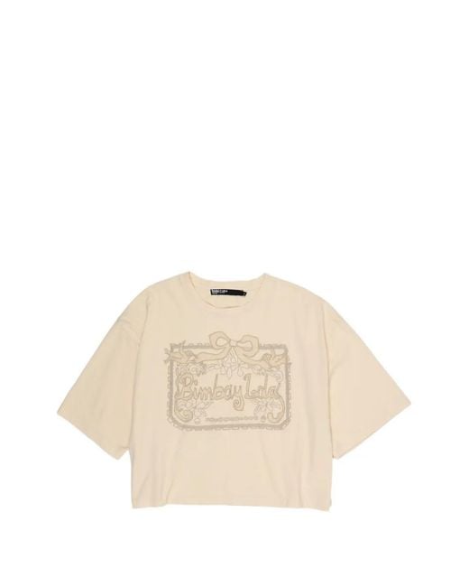 Bimba Y Lola Natural Graphic-Print T-Shirt