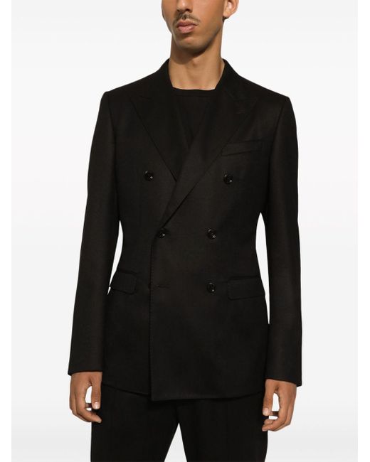 Dolce & Gabbana Blazer Met Dubbele Rij Knopen in het Black voor heren