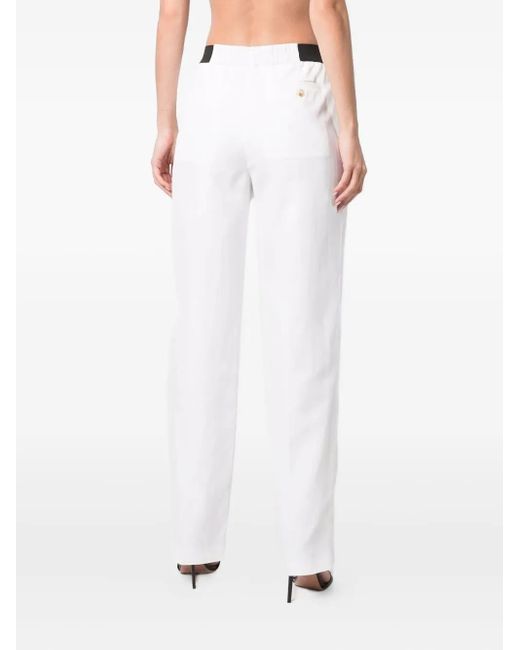 Loulou de Saison White Takaroa Elastic-Waist Trousers