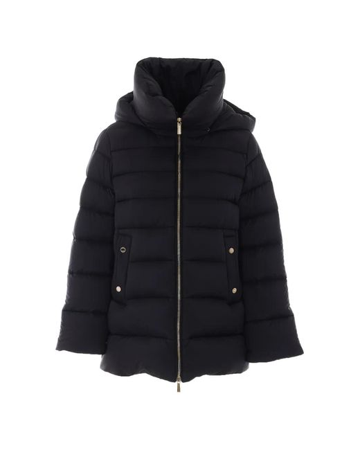Moorer Blue Natalia Quilted Hooded Jacket