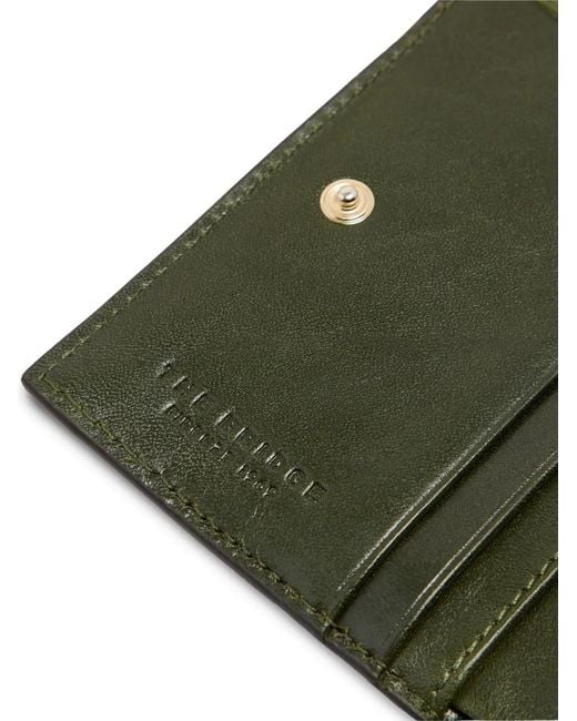 The Bridge Green Logo-Stamped Leather Wallet