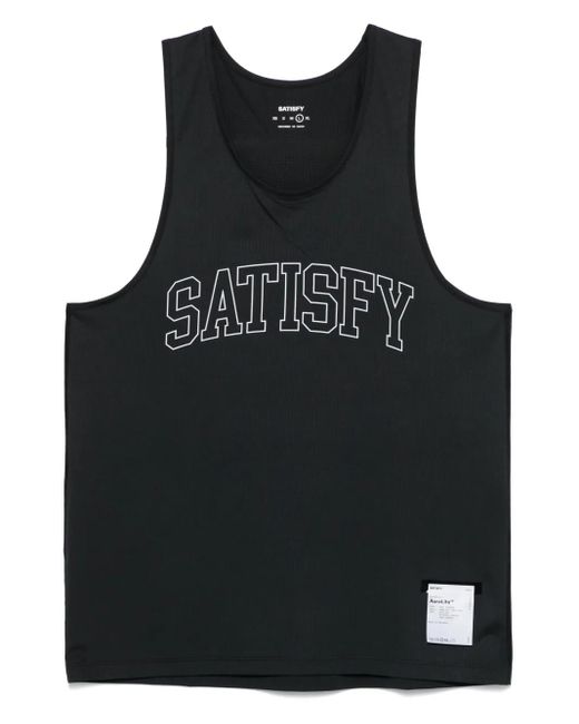 SATISFY ブラック タンクトップ ノースリーブ SATISFY ブラック タンクトップ ノースリーブ satisfy メッシュタンク