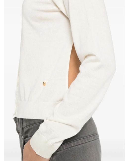 Moschino White Open-Back Cardigan