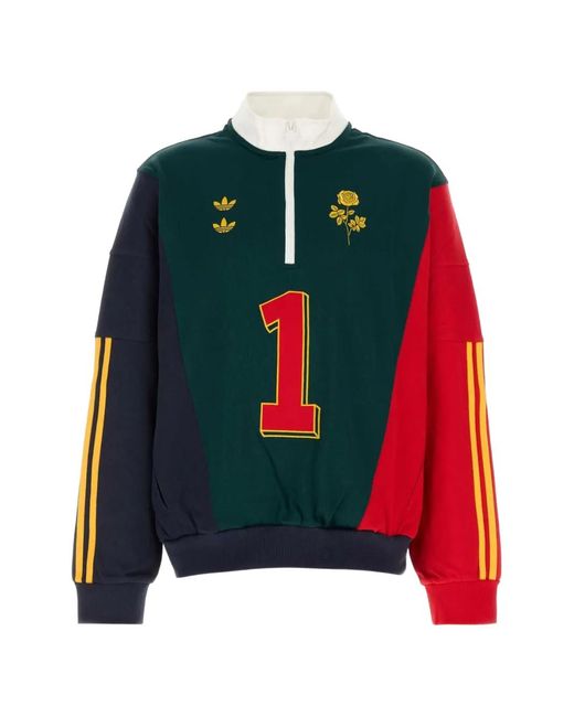 Adidas Red Watsonville Colour-Block Sweatshirt for men