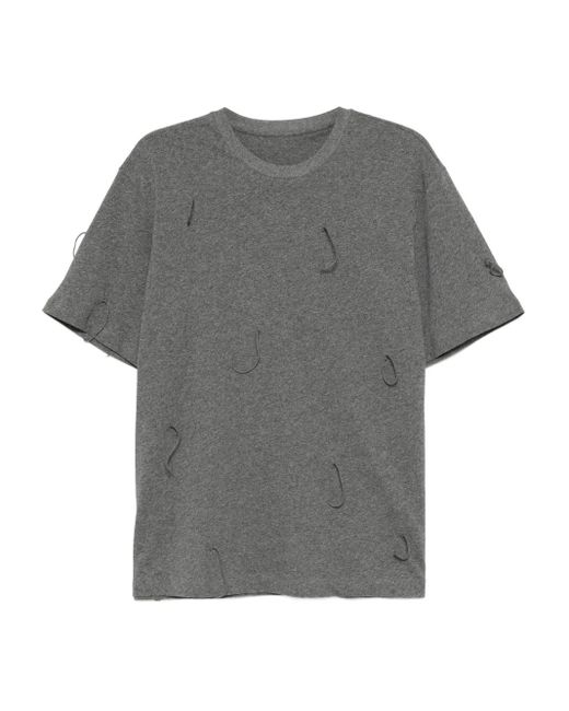JNBY Gray Loop-Detail T-Shirt