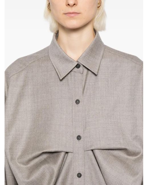 Moohong Geplooide Blouse in het Gray