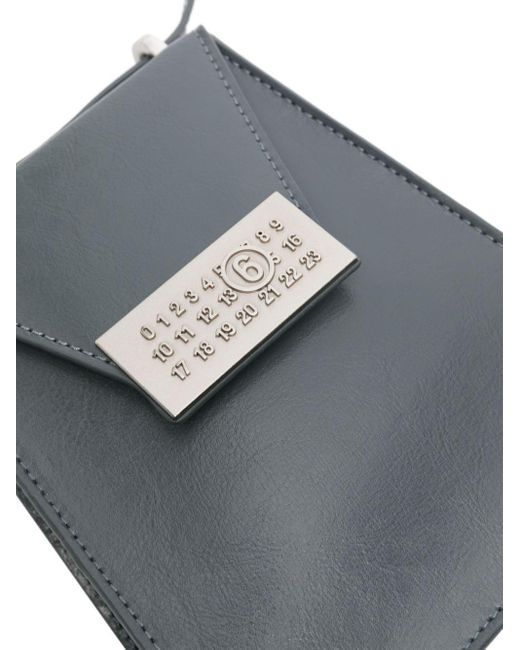 MM6 by Maison Martin Margiela Black Mini Numberic-plaque Crossbody Bag