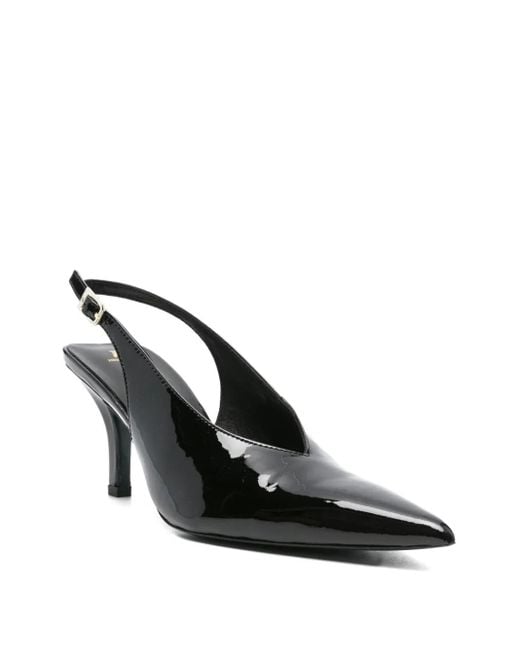 Patrizia Pepe Black 80Mm Slingback Pointed-Toe Pumps