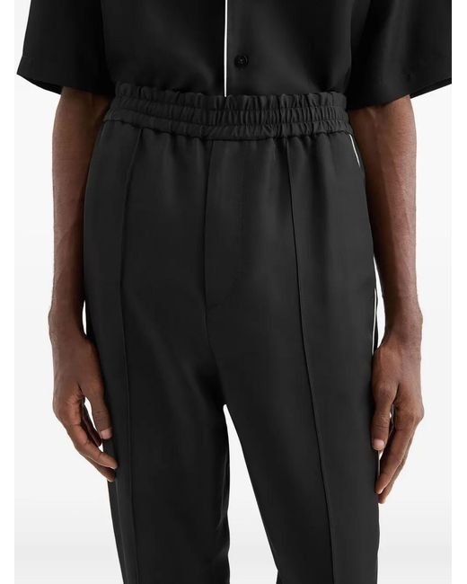 Jil Sander Black Piped-Trim Trousers for men