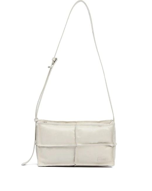 MM6 by Maison Margiela White Logo-Plaque Shoulder Bag