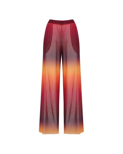 Amir Slama Red X Tati Barbieri Dégradé Mesh Palazzo Pants
