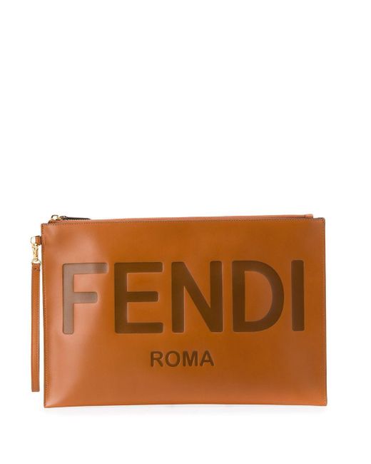 Fendi Roma Pouch in Brown - Save 31% - Lyst