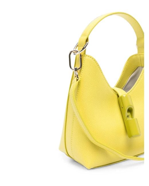 Furla Yellow Mini Iride Leather Tote Bag