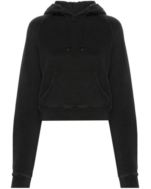 The Row Black Timmy Cropped-Kapuzenpullover