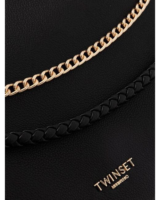 Twinset Black Chain Shoulder Bag