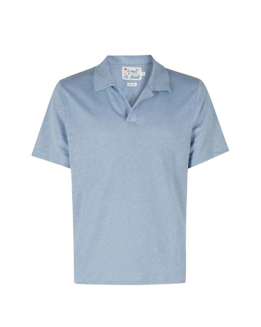 Mc2 Saint Barth Blue Polo Fraser À Manches Courtes for men