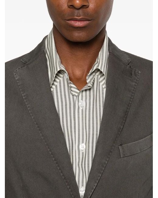 Boglioli Gray K-Jacket Single-Breasted Patch-Pocket Blazer for men