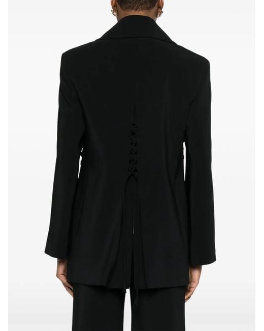 Ermanno Scervino Black Double-Breasted Blazer