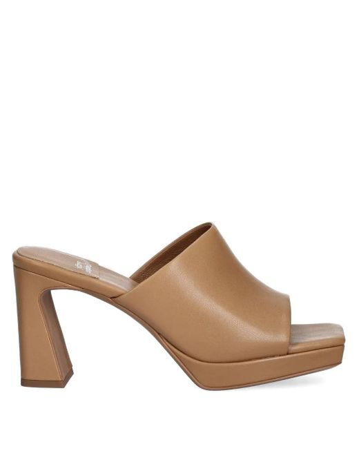 Sandalias con tacón cuadrado Jeffrey Campbell de color Brown