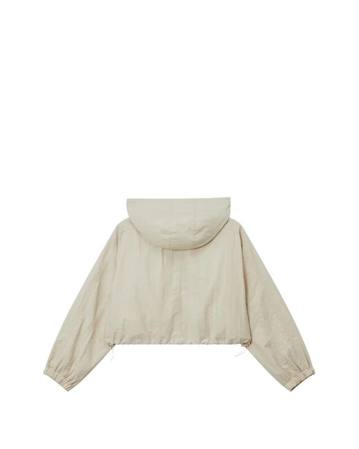 B+ AB Natural Zip-Up Hooded Jacket