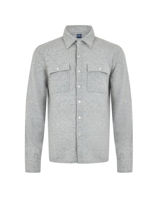 Jersey Con Botones Fedeli de hombre de color Gray
