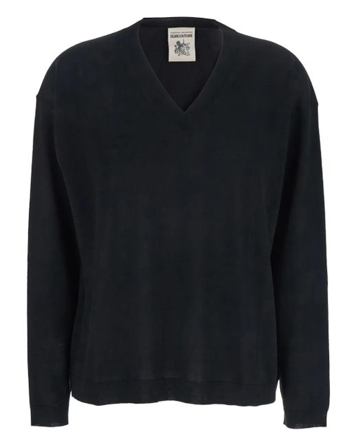 Semicouture Vネック セーター Black