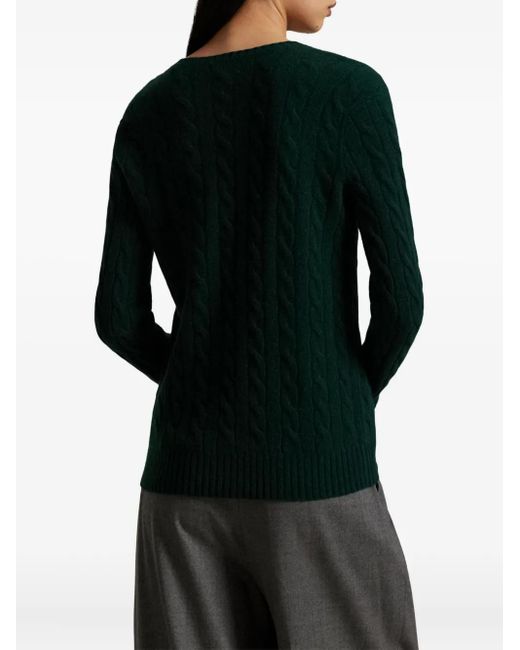 Pull En Maille Torsadée Polo Ralph Lauren en coloris Green